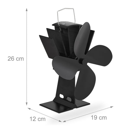 Ventilator aragaz negru fara curent electric