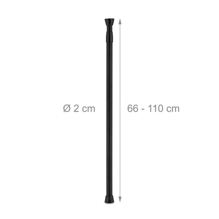 Tijă telescopică neagră din oțel inoxidabil