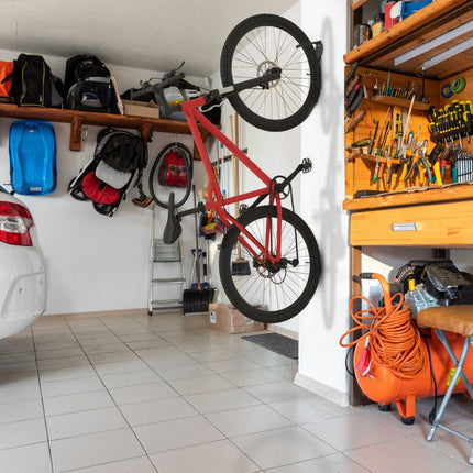 Suport de perete negru pentru biciclete - 2 buc