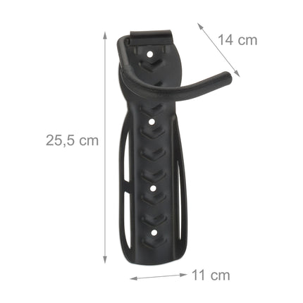 Suport de perete negru pentru biciclete - 2 buc