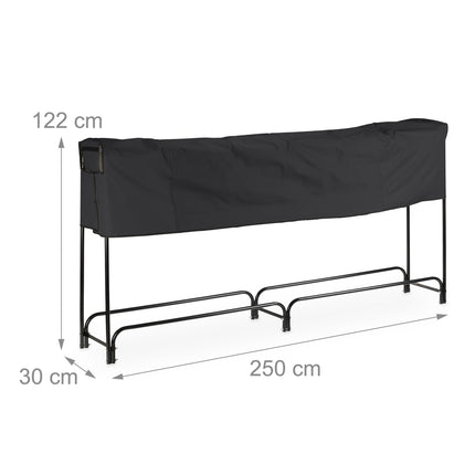 Raft din lemn negru cu capac