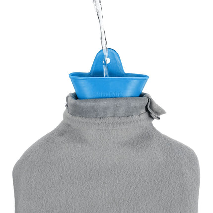 Sticlă de apă caldă albastră de 2 l cu capac pentru adulți și copii