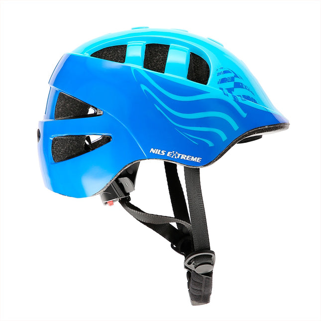 Casca albastra pentru bicicleta, marimea S (52-56 cm)