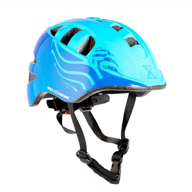 Casca albastra pentru bicicleta, marimea S (52-56 cm)
