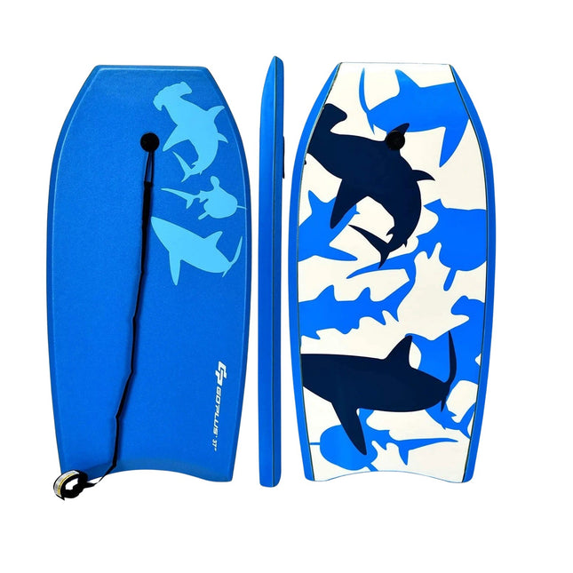 Placă de bodyboard albastră 83x47x5.5 cm cu lesă de siguranță