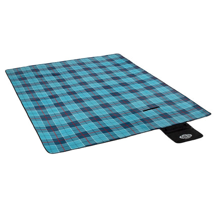 Covoraș pentru picnic în carouri albastre, 250x200 cm, PE Alu