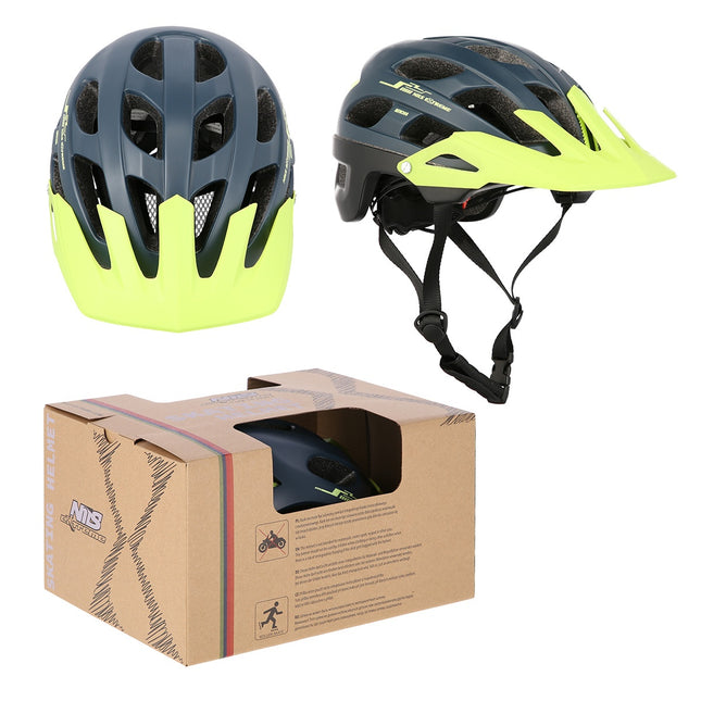 Cască de bicicletă albastru-verde, mărime L (55-61 cm)