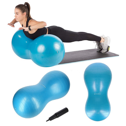 Blue Gymnastic Peanut Ball - Echipament pentru exerciții de stabilitate