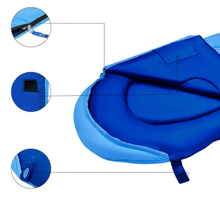 Sac de dormit Blue Junior, ușor, compact