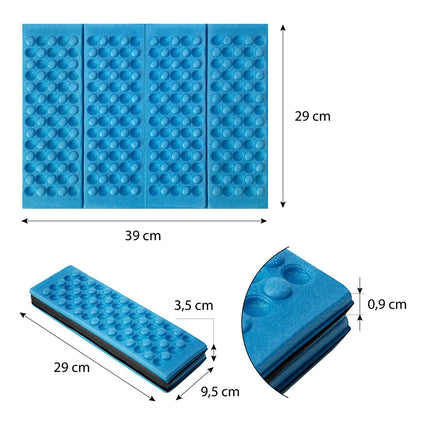 Mini covoraș pliabil albastru, design compact și portabil
