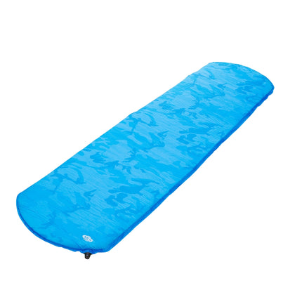 Covoraș de camping auto-umflabil albastru, compact și portabil
