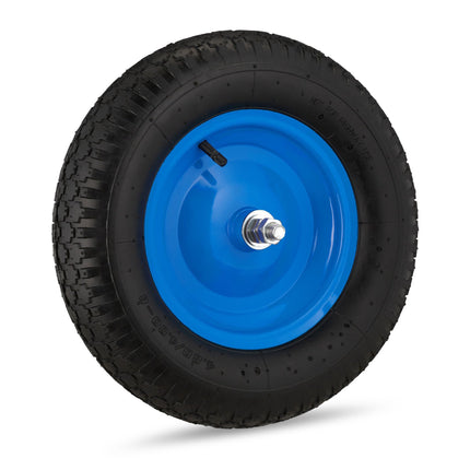 Blue Wheelbarrow Wheel with Axle