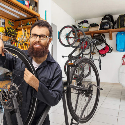 Suport de perete albastru pentru biciclete set de 2