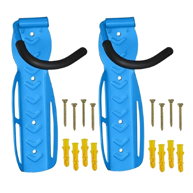 Suport de perete albastru pentru biciclete set de 2