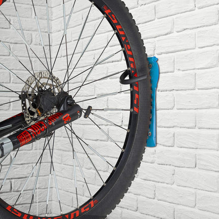 Suport de perete albastru pentru biciclete set de 2