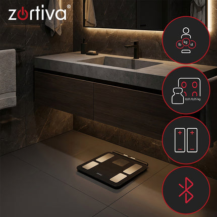 Cântar de baie analitic Bluetooth cu măsurare IMC și grăsime