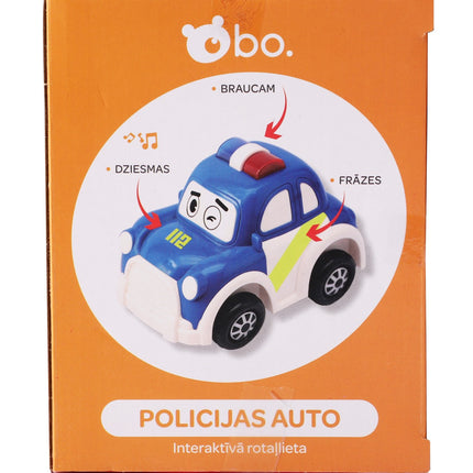 Mașină de poliție interactivă Bo (limbă letonă)