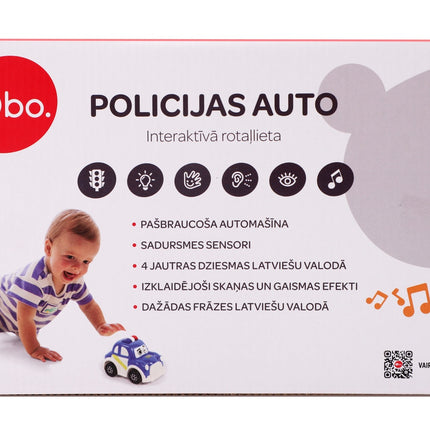 Mașină de poliție interactivă Bo (limbă letonă)