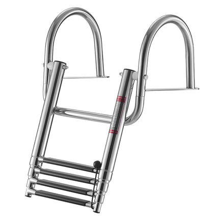 Boat Ladder, 4-Step Stainless Steel Folding, 600 lb
