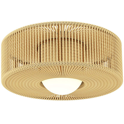 Lampă de tavan Boho cu abajur din frânghie de cânepă, LED G9, 30cm