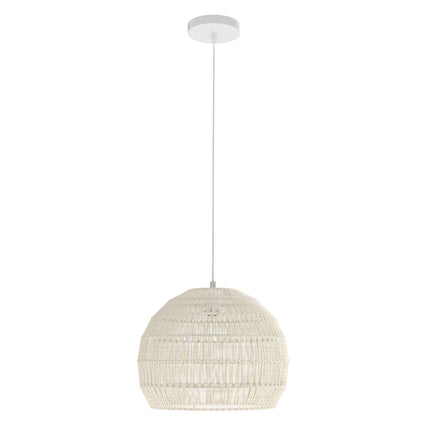 Lampă suspendată Boho, înălțime reglabilă, abajur din hârtie