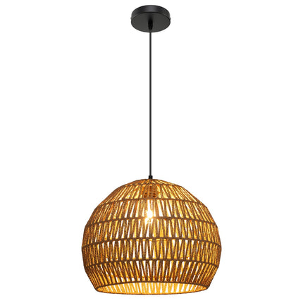 Lampă suspendată Boho, înălțime reglabilă, abajur din hârtie