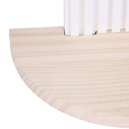 Set de rafturi de perete Boho, 2 buc. – Pin natural, Alb/Maro