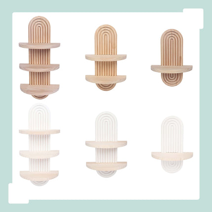 Set de rafturi de perete Boho, 2 buc. - Pin alb natural