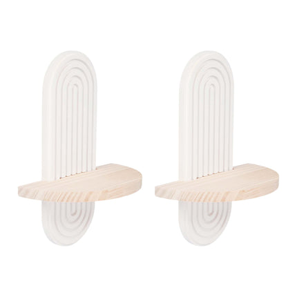 Set de rafturi de perete Boho, 2 buc. - Pin alb natural