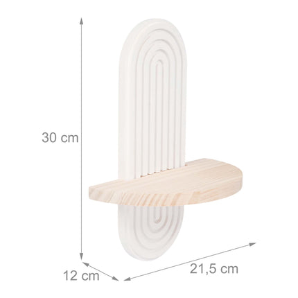 Set de rafturi de perete Boho, 2 buc. - Pin alb natural