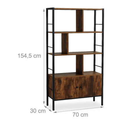 Bibliotecă cu unitate de depozitare – 3 rafturi, dulap inferior