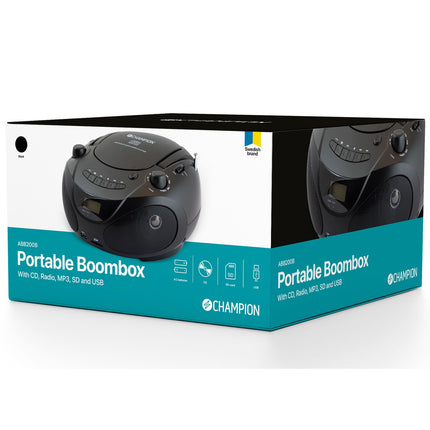 Boombox CD/Radio/MP3/USB Black