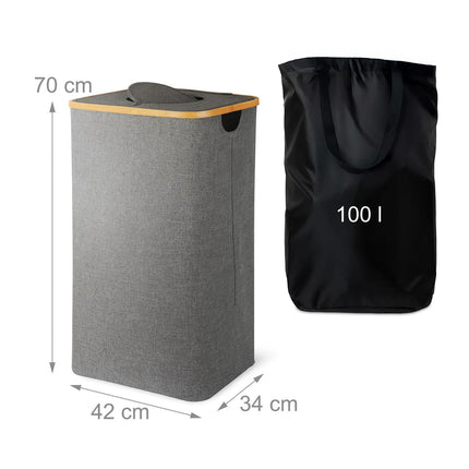 Colector de sticle cu capac, capacitate 100 l, sac detașabil