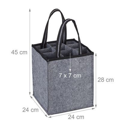 Geanta pentru sticle pentru 9 sticle Felt