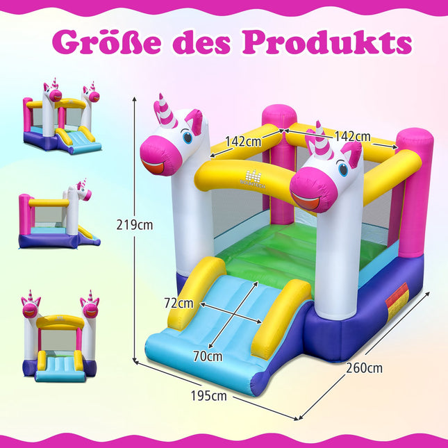 Castel gonflabil cu tobogan – Material Oxford rezistent, pentru interior/exterior