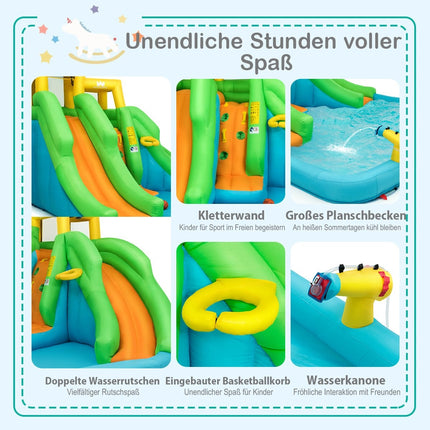 Bouncy castle with blower water park with two slides 400 x 361 x 255 cm (with 480W air blower)