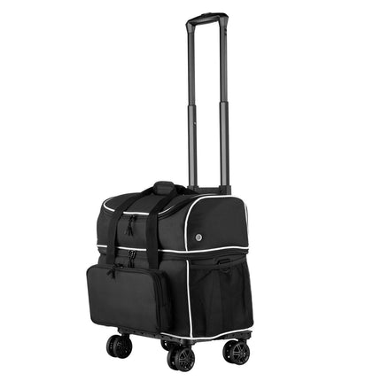 Bowling Ball Bag, 2-Ball Rolling Tote, Shoe Compartment