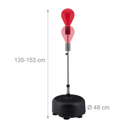 Minge de box pe stand