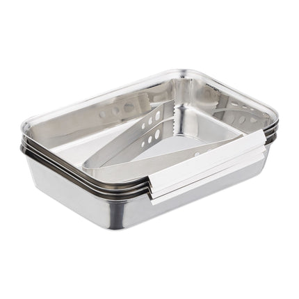 Set tavi pentru paine din otel inoxidabil