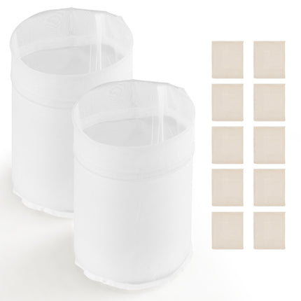 Brew Bags Set – 2 Grain, 10 Hop Fine Mesh