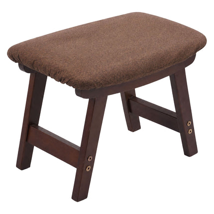 Taburet ergonomic maro, lemn de fag și in, 29x40x25 cm