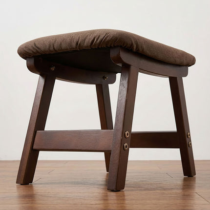 Taburet ergonomic maro, lemn de fag și in, 29x40x25 cm