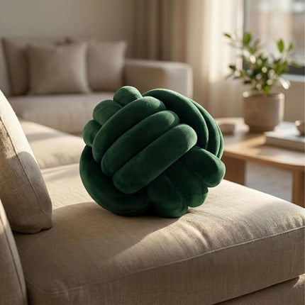 Brown Knot Pillow – 25 cm, Polyester Foam