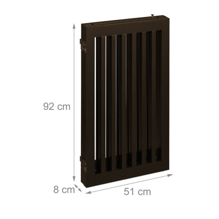 Poarta de securitate maro cu usa 92 cm