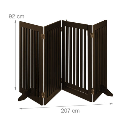 Poarta de securitate maro cu usa 92 cm