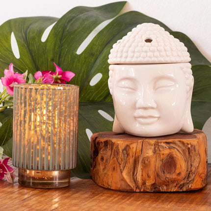 Lampă de aromă ceramică Buddha pentru uleiuri esențiale