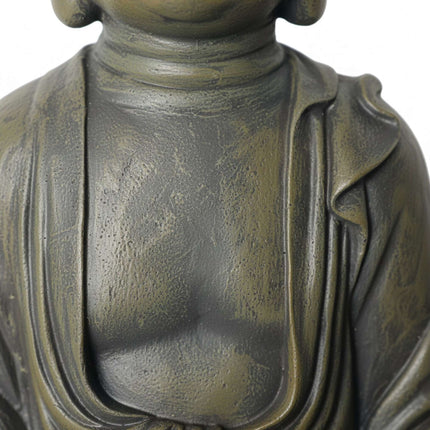 Statuie Buddha 30 cm cu Lotus, Polirășină rezistentă la intemperii