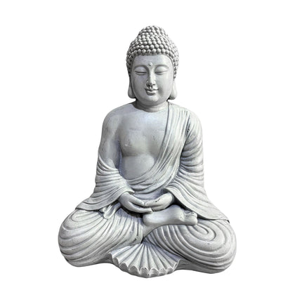 Statuie Buddha, 42 cm, efect de piatră, rezistentă la intemperii