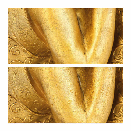 Statuie lui Buddha cu capul pe genunchi