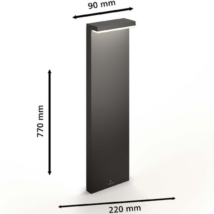 Bustan Bollard Ultra Efficient LED 3.8W 800lm 2700K Anthracite